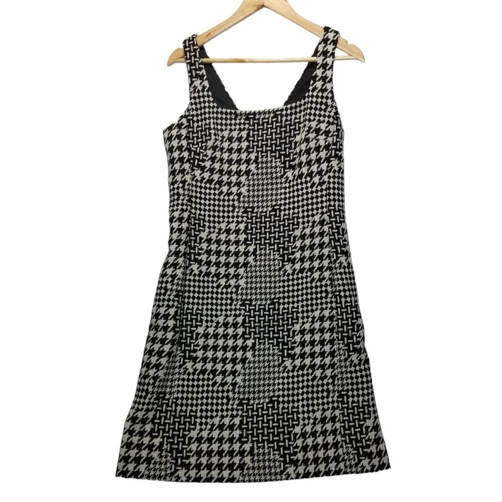 Rickie Freeman Teri Jon Wool Dress Houndstooth Jumper Style Size 8